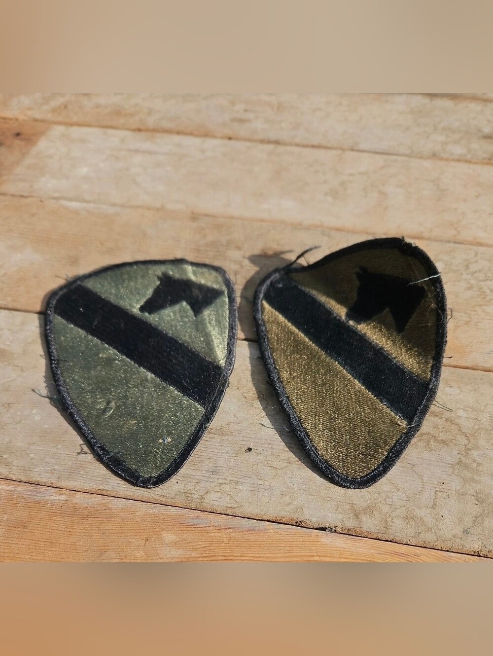 PATCH US MILITARY 1ST CAVALRY DIVISION SUBDUED OD GREEN NEW OLD STOCK SEW ON NOS